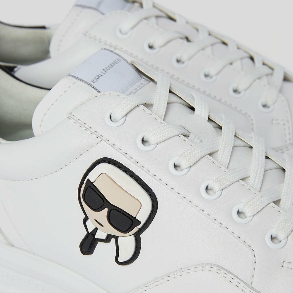 White Men's Karl Lagerfeld K/Ikonik Kapri Run Sneakers | AE402TWKD