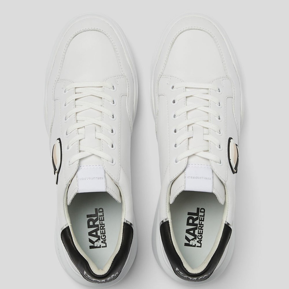 White Men's Karl Lagerfeld K/Ikonik Kapri Run Sneakers | AE402TWKD