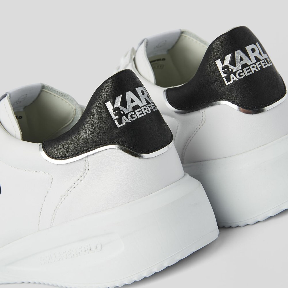 White Men's Karl Lagerfeld K/Ikonik Kapri Run Sneakers | AE402TWKD