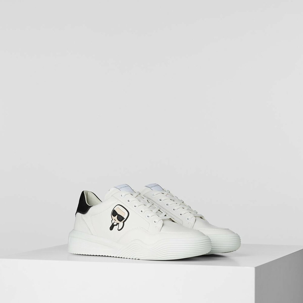 White Men\'s Karl Lagerfeld K/Ikonik Kapri Run Sneakers | AE402TWKD