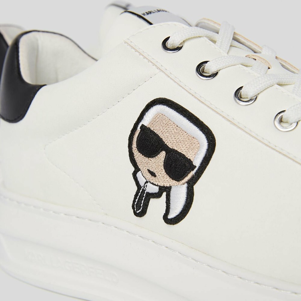 White Men's Karl Lagerfeld K/Ikonik Kapri Sneakers | AE927VETU