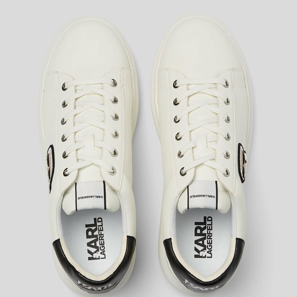 White Men's Karl Lagerfeld K/Ikonik Kapri Sneakers | AE927VETU