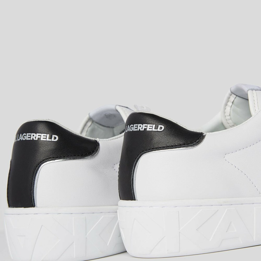 White Men's Karl Lagerfeld K/Ikonik Kupsole Iii 3d Lace Sneakers | AE125TUGL