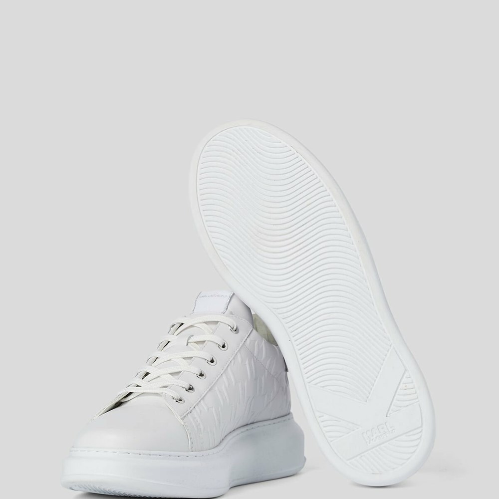 White Men's Karl Lagerfeld K/Monogram Kapri Sneakers | AE968WYUJ