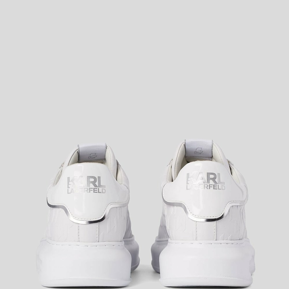 White Men's Karl Lagerfeld K/Monogram Kapri Sneakers | AE968WYUJ