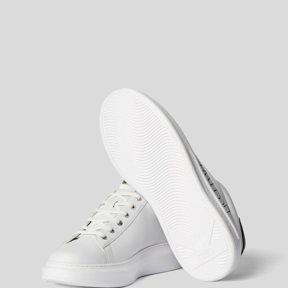 White Men's Karl Lagerfeld Kapri Karl Logo Sneakers | AE917GNHS