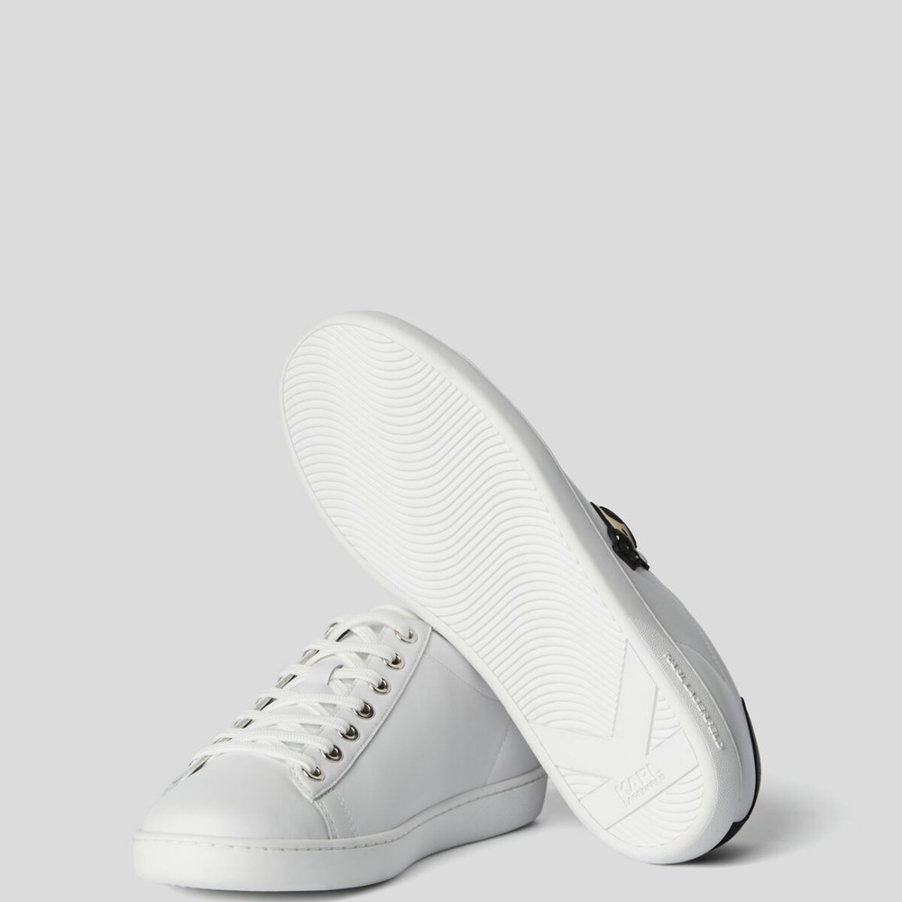 White Men's Karl Lagerfeld Kourt 2 Karl Ikonik 3d Sneakers | AE342MPEV