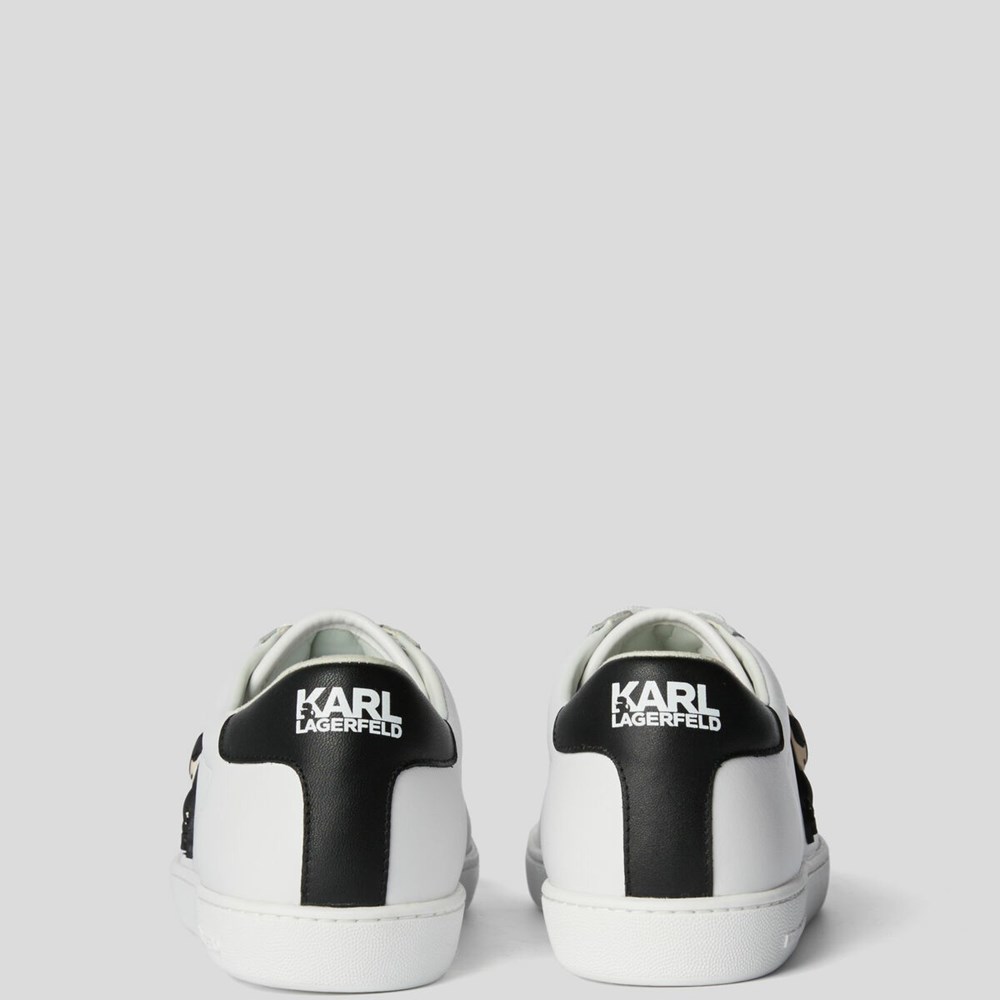 White Men's Karl Lagerfeld Kourt 2 Karl Ikonik 3d Sneakers | AE342MPEV