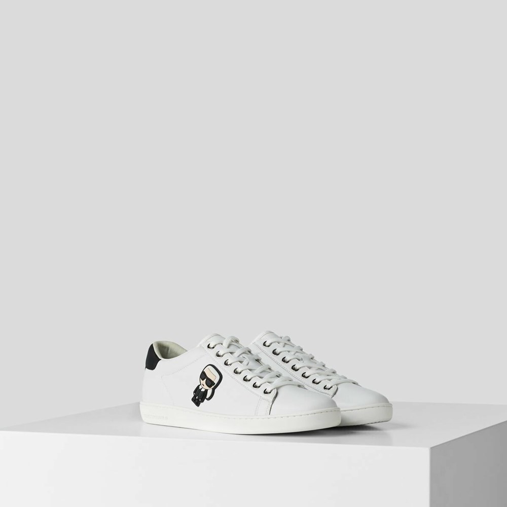 White Men\'s Karl Lagerfeld Kourt 2 Karl Ikonik 3d Sneakers | AE342MPEV