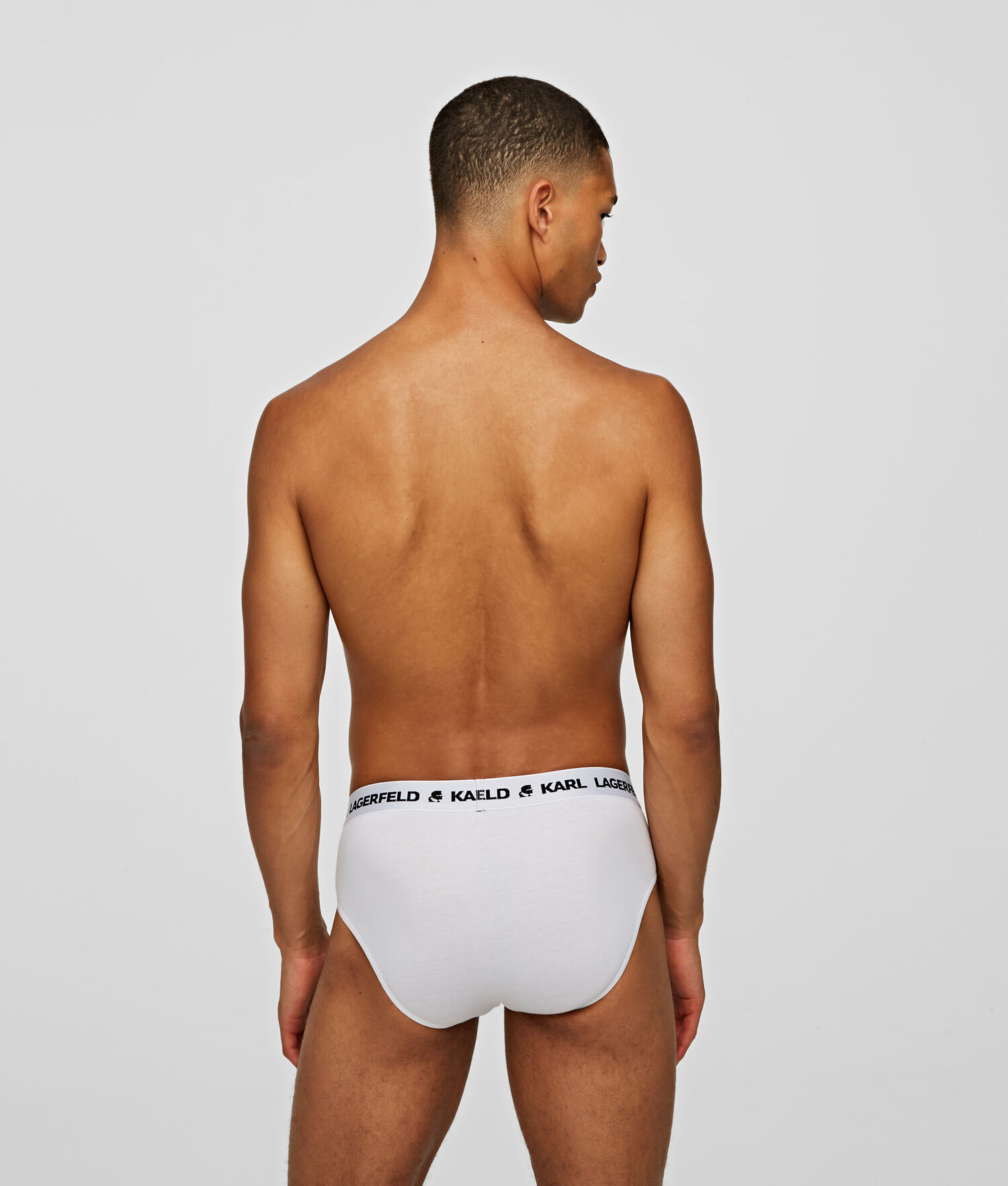 White Men's Karl Lagerfeld Logo Briefs 3-pack Underwear | AE273ISBY