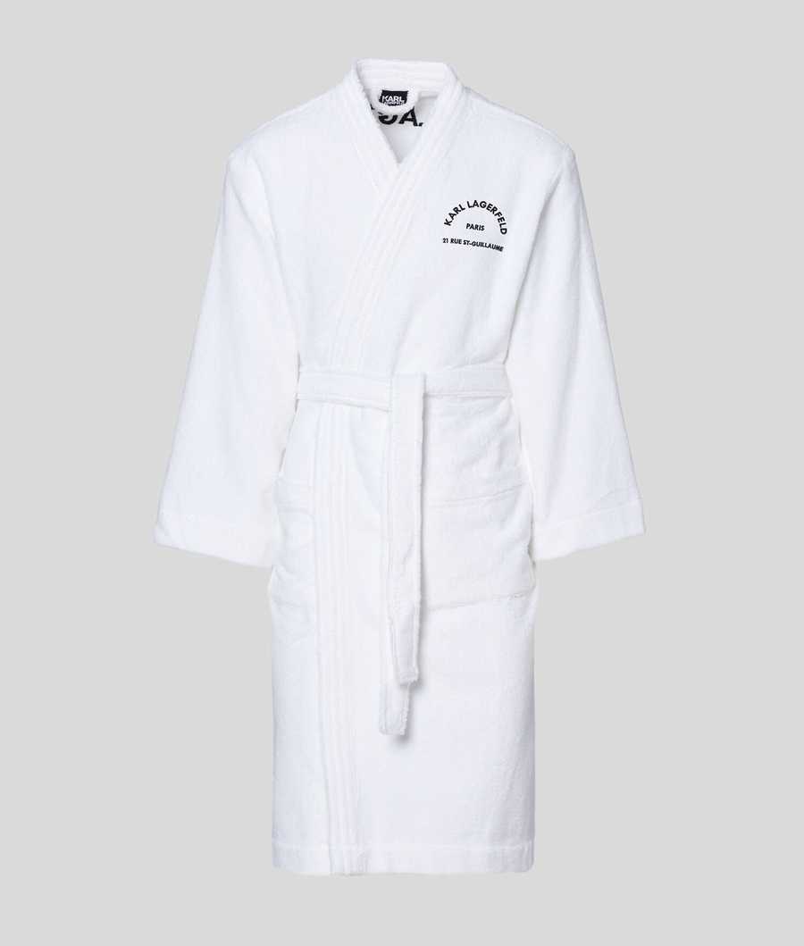 White Men's Karl Lagerfeld Rue St-guillaume Bathrobe Loungewear | AE279HXLJ