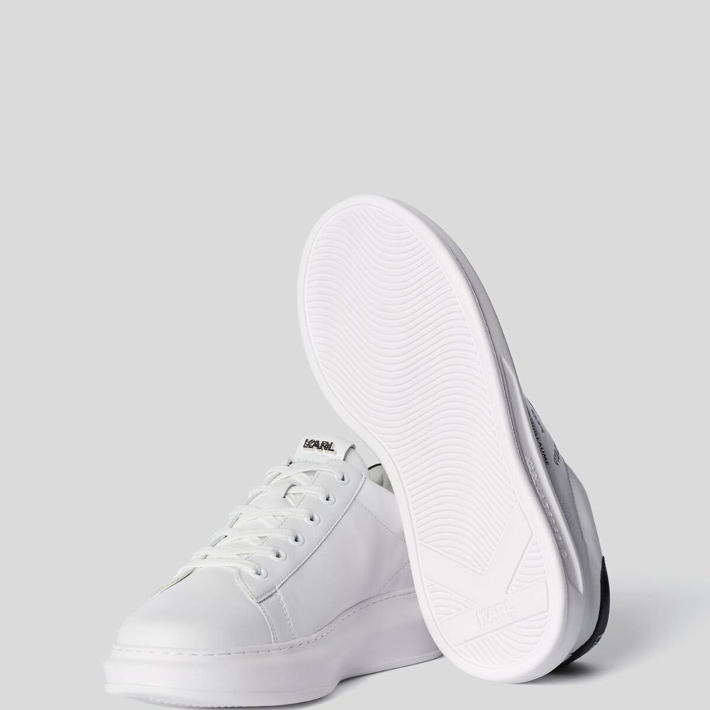 White Men's Karl Lagerfeld Rue St-guillaume Logo Kapri Sneakers | AE946OUBG