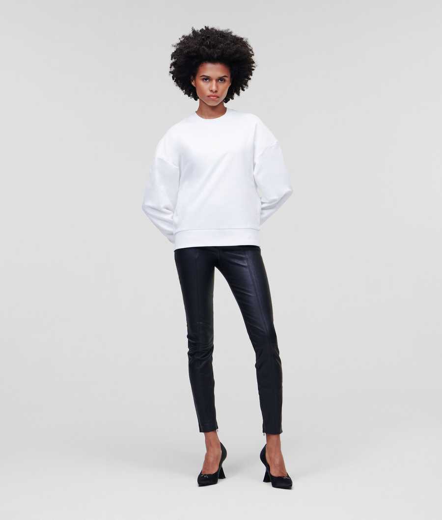 White Women's Karl Lagerfeld Athleisure Sweatshirts | AE167VKUT