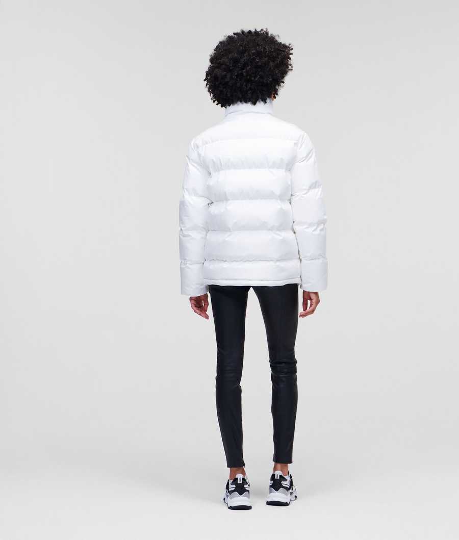 White Women's Karl Lagerfeld Athleisure Down Jackets | AE514MPWH