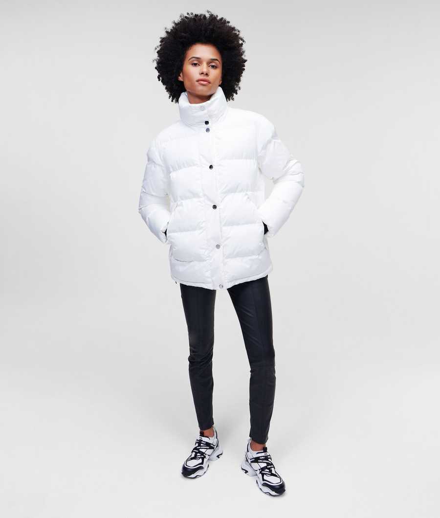 White Women's Karl Lagerfeld Athleisure Down Jackets | AE514MPWH