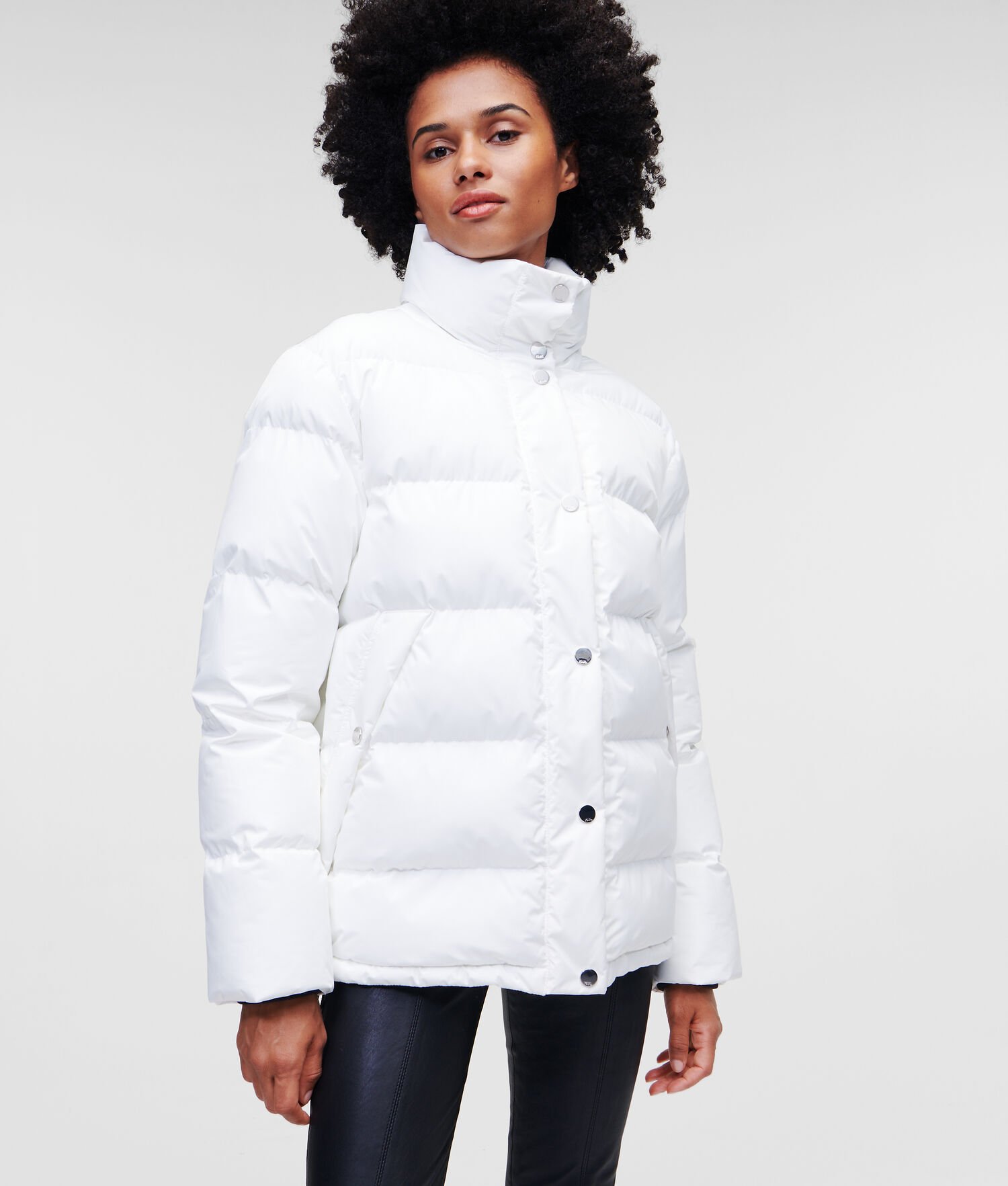 White Women\'s Karl Lagerfeld Athleisure Down Jackets | AE514MPWH