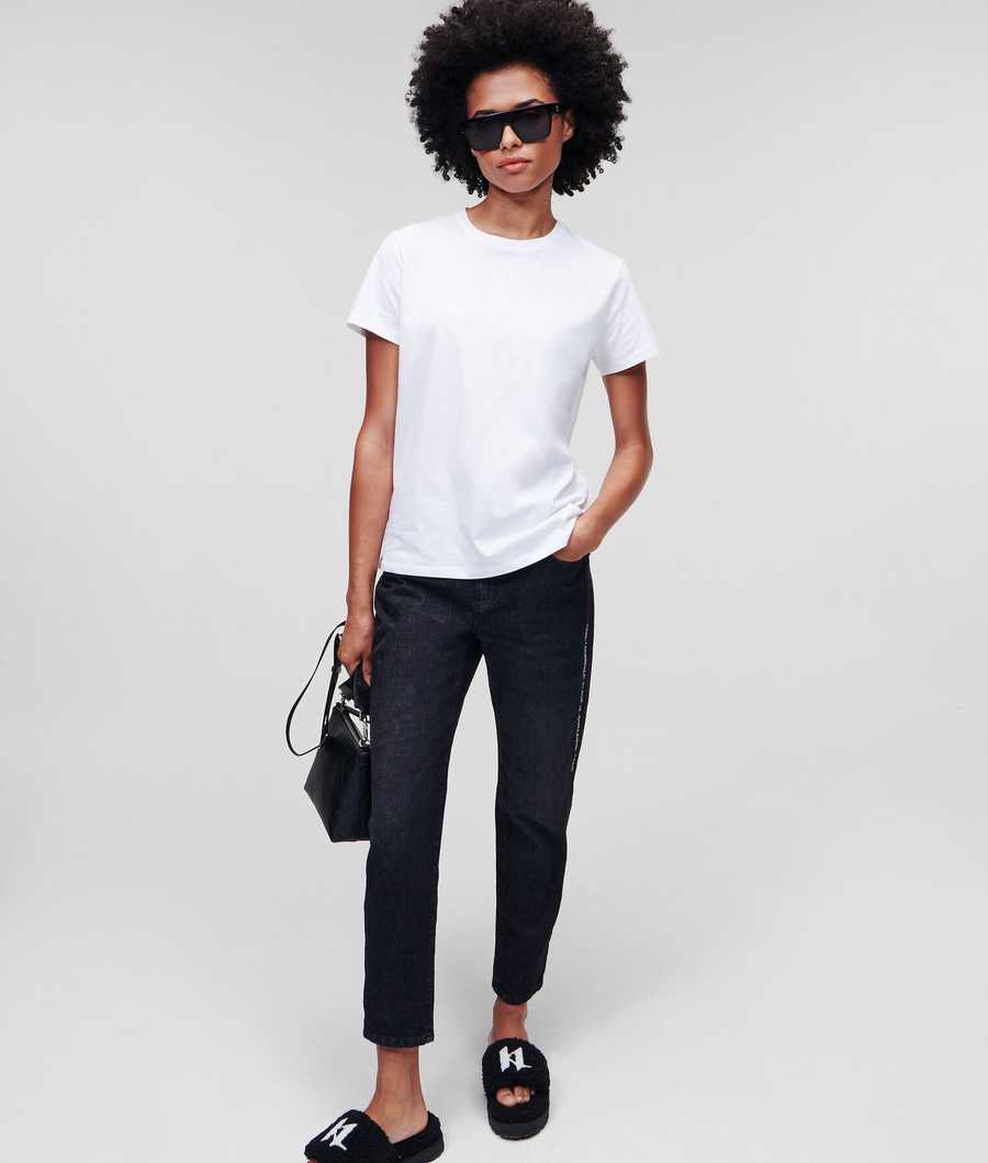 White Women's Karl Lagerfeld Athleisure T-Shirts | AE834PIRE