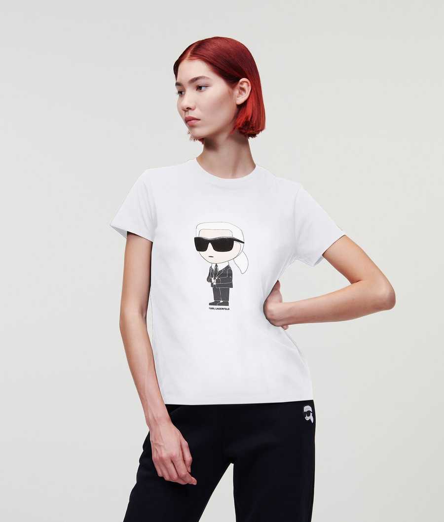 White Women's Karl Lagerfeld Ikonik 2.0 T-Shirts | AE720BAUR