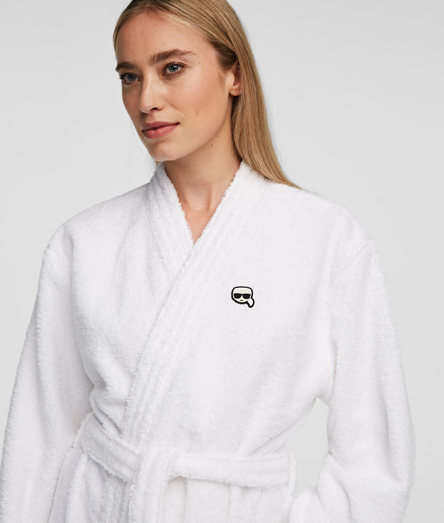 White Women's Karl Lagerfeld Ikonik Bathrobe Loungewear | AE523DOUI