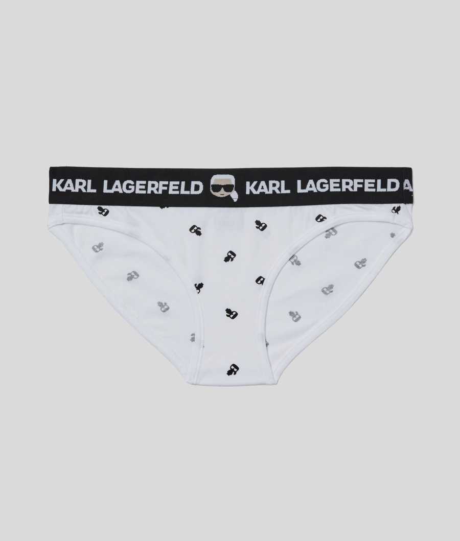 White Women\'s Karl Lagerfeld Ikonik Karl Briefs Underwear | AE263JOLX