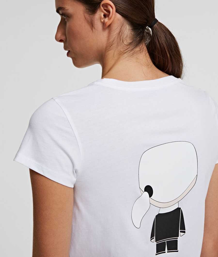 White Women's Karl Lagerfeld Ikonik Karl T-Shirts | AE374GWUN