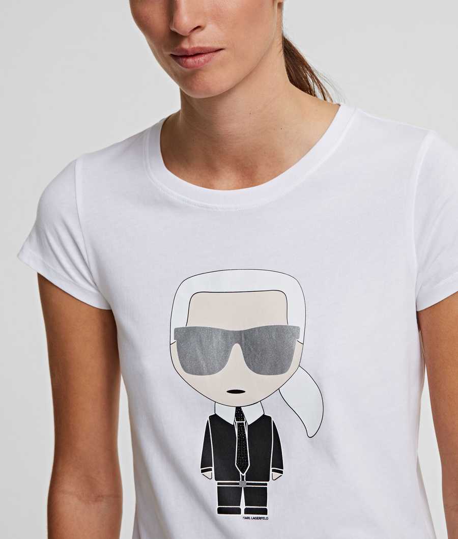 White Women's Karl Lagerfeld Ikonik Karl T-Shirts | AE374GWUN