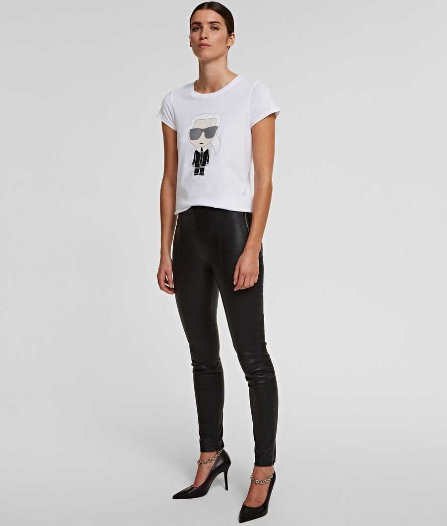 White Women's Karl Lagerfeld Ikonik Karl T-Shirts | AE374GWUN