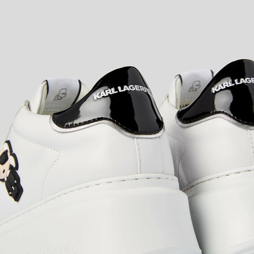 White Women's Karl Lagerfeld K/Ikonik Anakapri Sneakers | AE280OXEJ