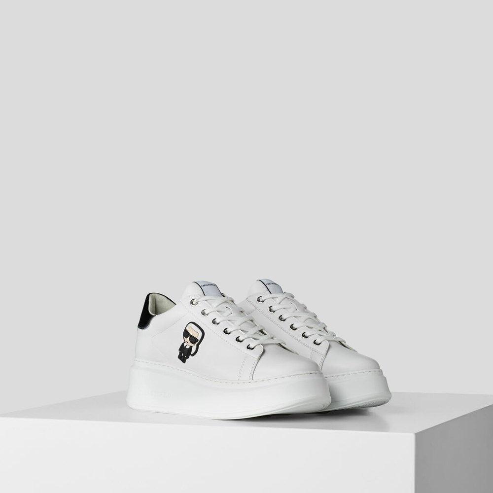 White Women\'s Karl Lagerfeld K/Ikonik Anakapri Sneakers | AE280OXEJ