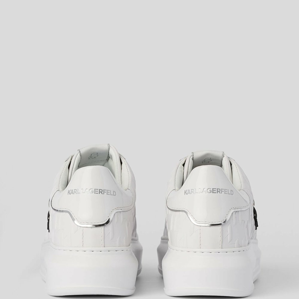 White Women's Karl Lagerfeld K/Ikonik Kapri Kl Monogram Sneakers | AE190JDYH