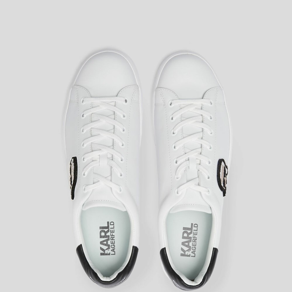 White Women's Karl Lagerfeld K/Ikonik Kapri Sneakers | AE439BGUQ