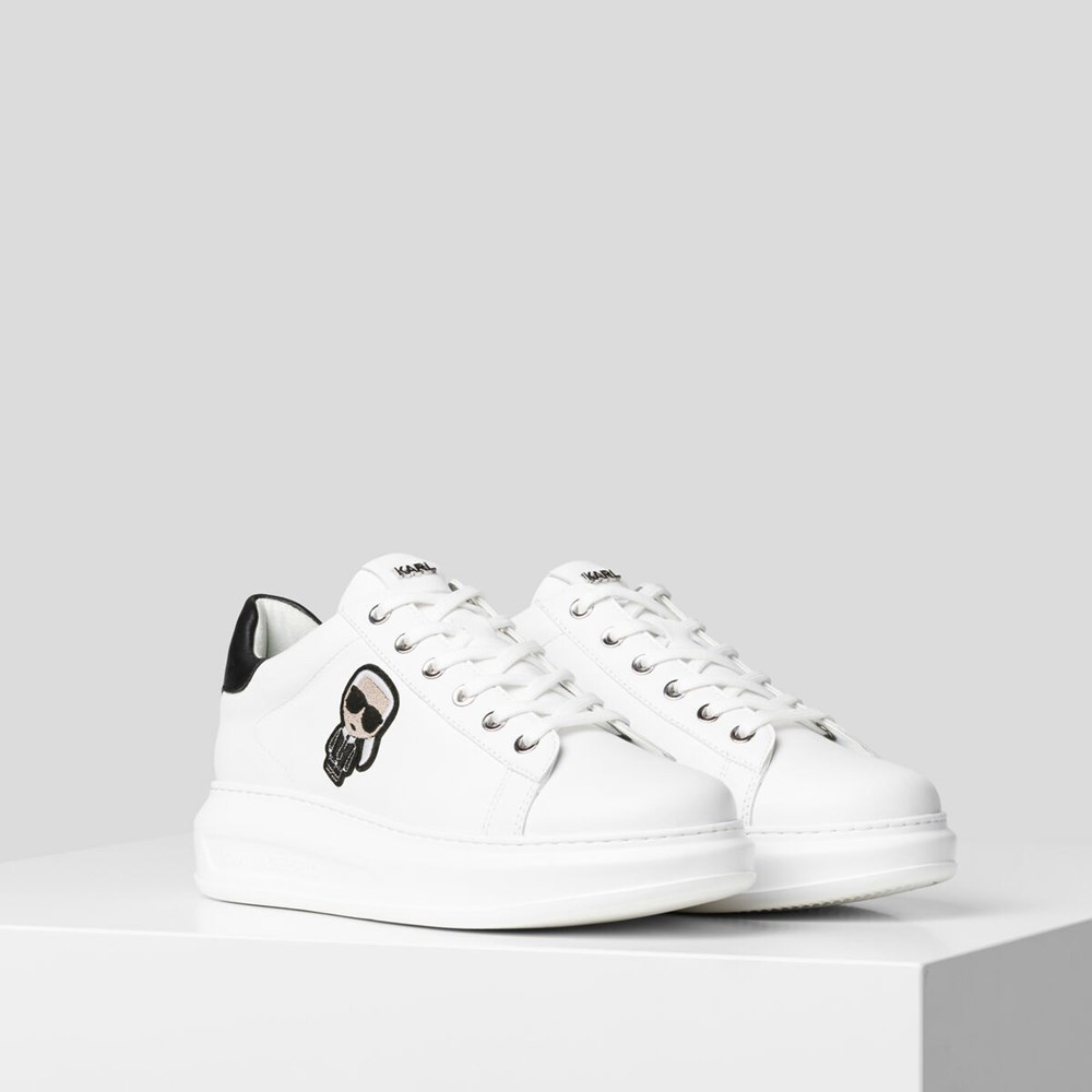 White Women\'s Karl Lagerfeld K/Ikonik Kapri Sneakers | AE439BGUQ