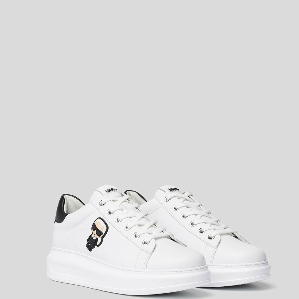 White Women's Karl Lagerfeld K/Ikonik Kapri Sneakers | AE597AGMX