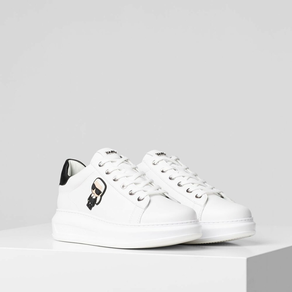 White Women\'s Karl Lagerfeld K/Ikonik Kapri Sneakers | AE597AGMX