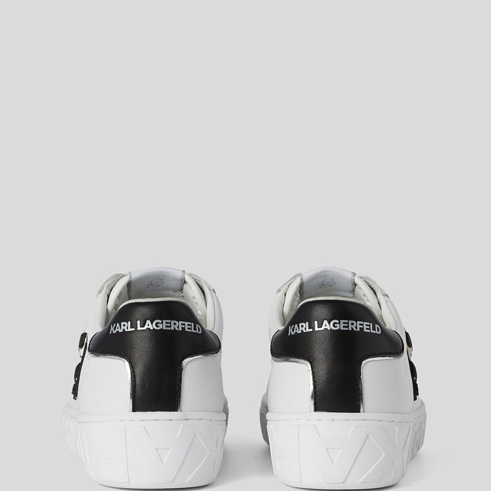 White Women's Karl Lagerfeld K/Ikonik Kupsole Iii Sneakers | AE215FQPU