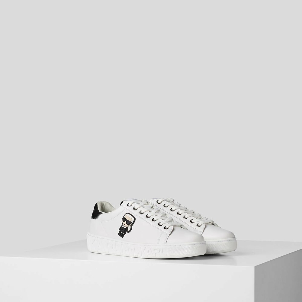 White Women\'s Karl Lagerfeld K/Ikonik Kupsole Iii Sneakers | AE215FQPU