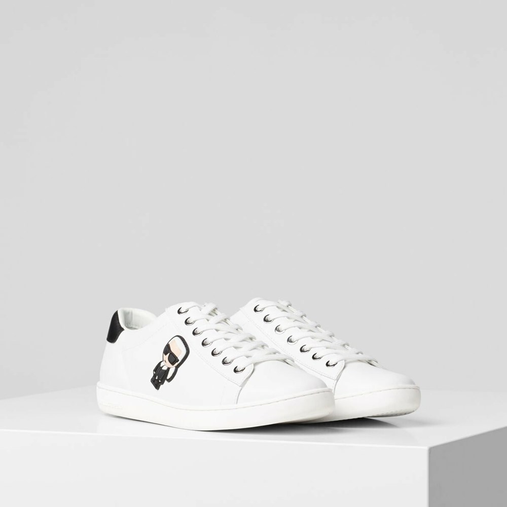 White Women\'s Karl Lagerfeld K/Ikonik Kupsole Sneakers | AE235ZTDI