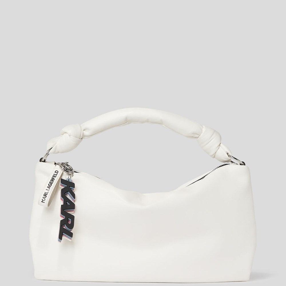 White Women's Karl Lagerfeld K/Knotted Shoulder Bags | AE042YDRK