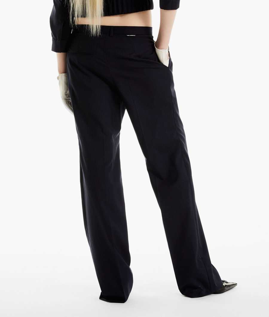 White Women's Karl Lagerfeld Karl Lagerfeld X Alled-martinez Pinstripe Pants | AE012YSMQ