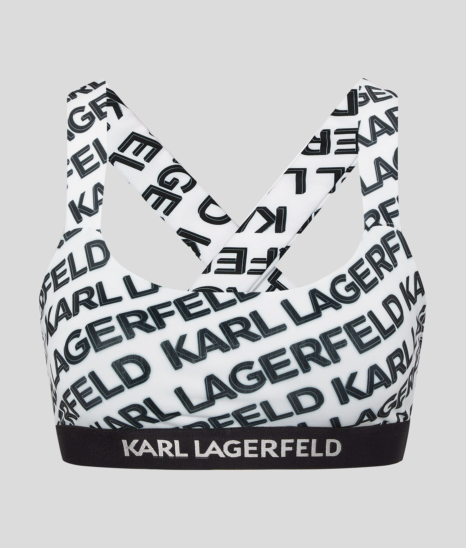 White Women's Karl Lagerfeld Karl Logo Crossover Beachwear | AE210COKY