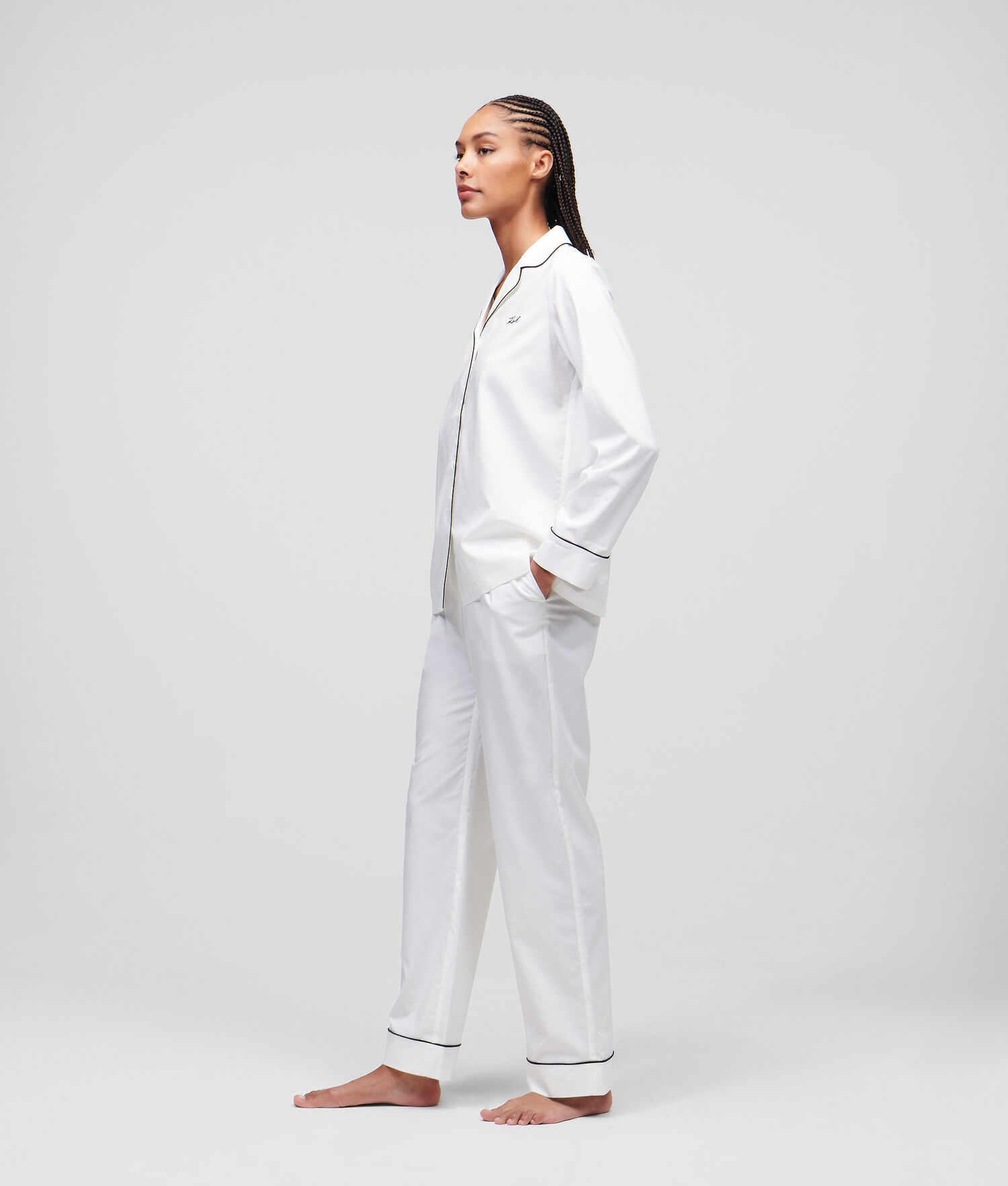 White Women's Karl Lagerfeld Karl Signature Pyjama Set Sleepwear | AE859YJFN