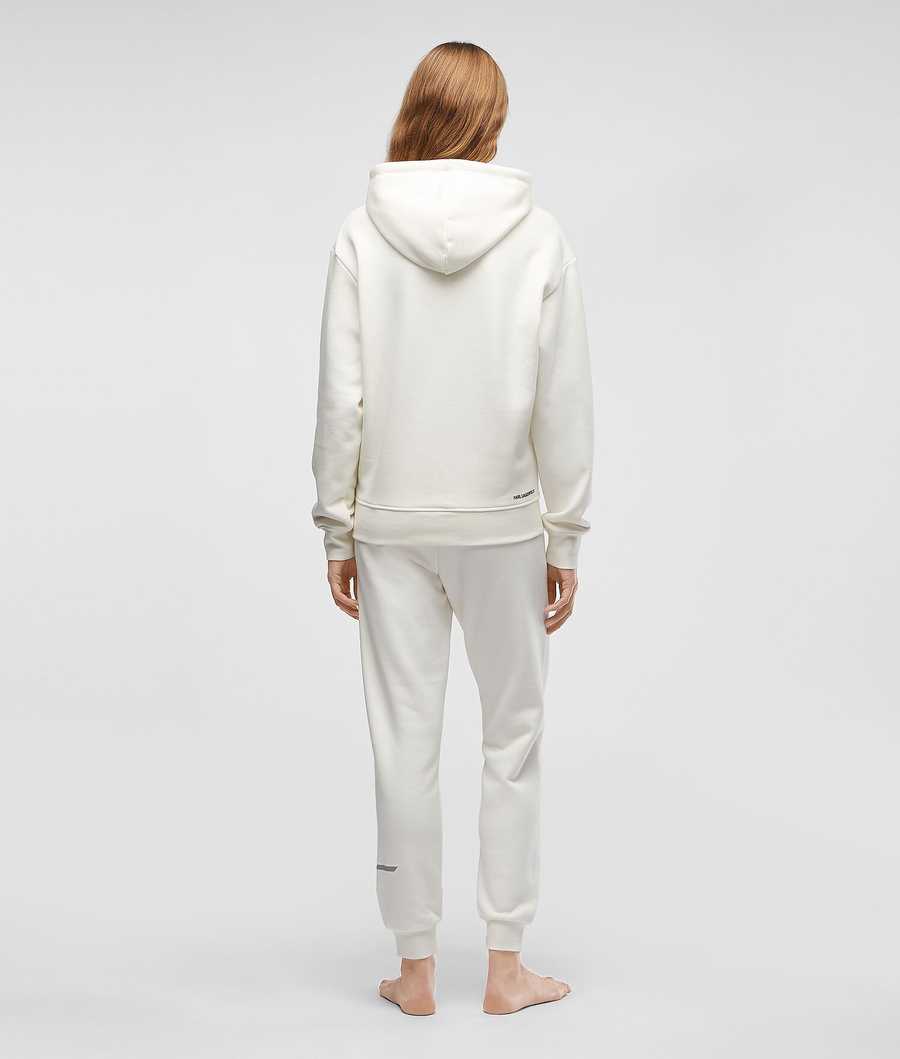 White Women's Karl Lagerfeld Kl Monogram Loungewear Hoodie Loungewear | AE829TUNV