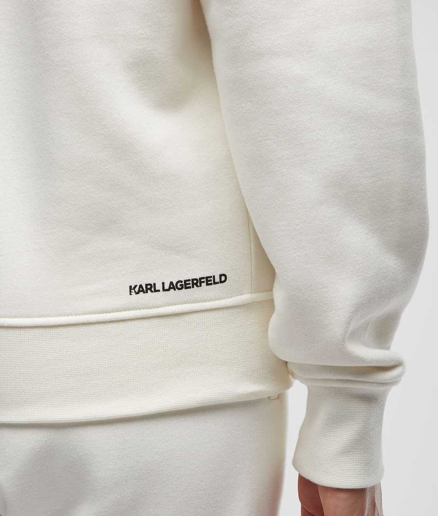 White Women's Karl Lagerfeld Kl Monogram Loungewear Hoodie Loungewear | AE829TUNV