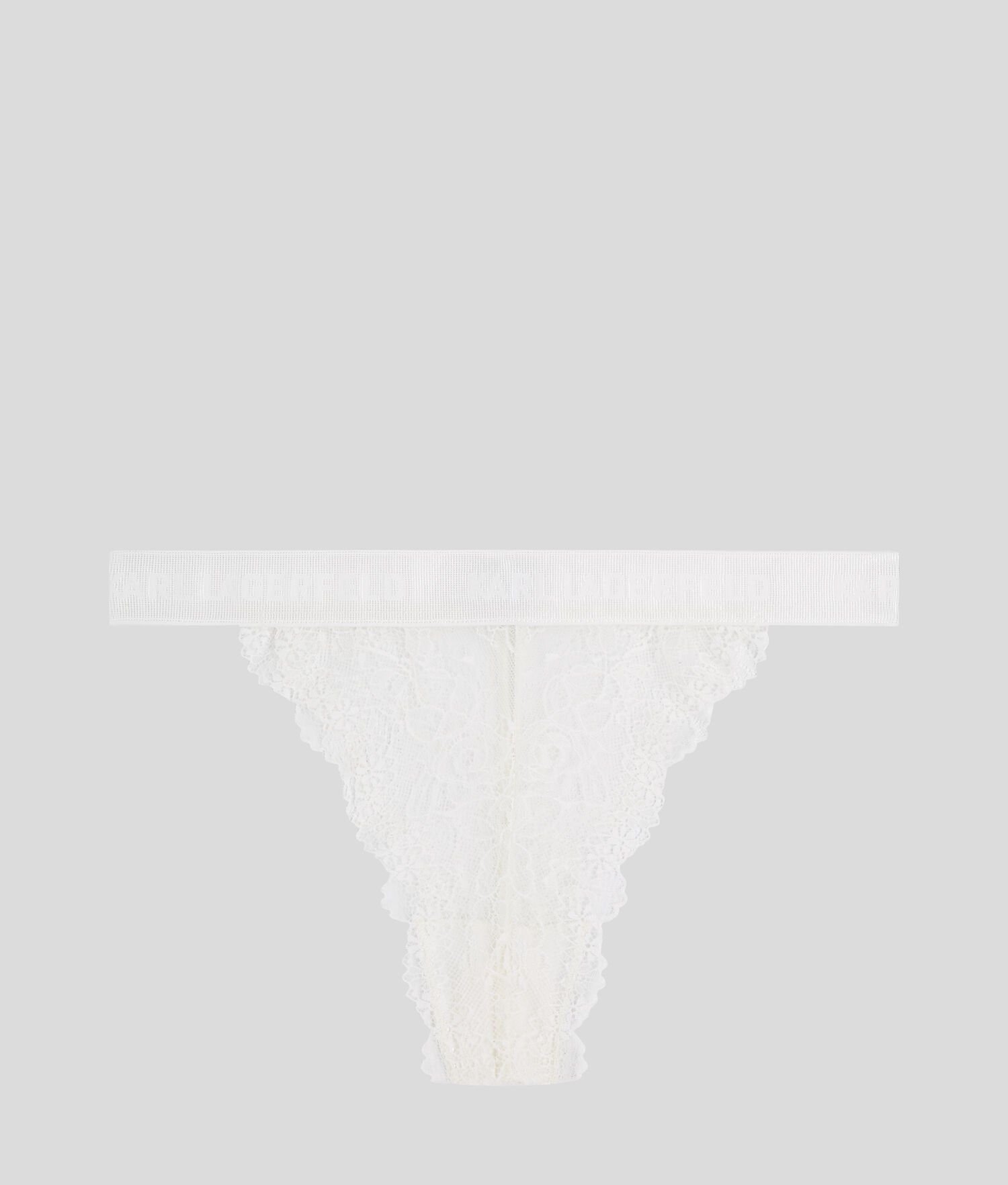 White Women\'s Karl Lagerfeld Lace Brazilian Briefs Underwear | AE065UVPO