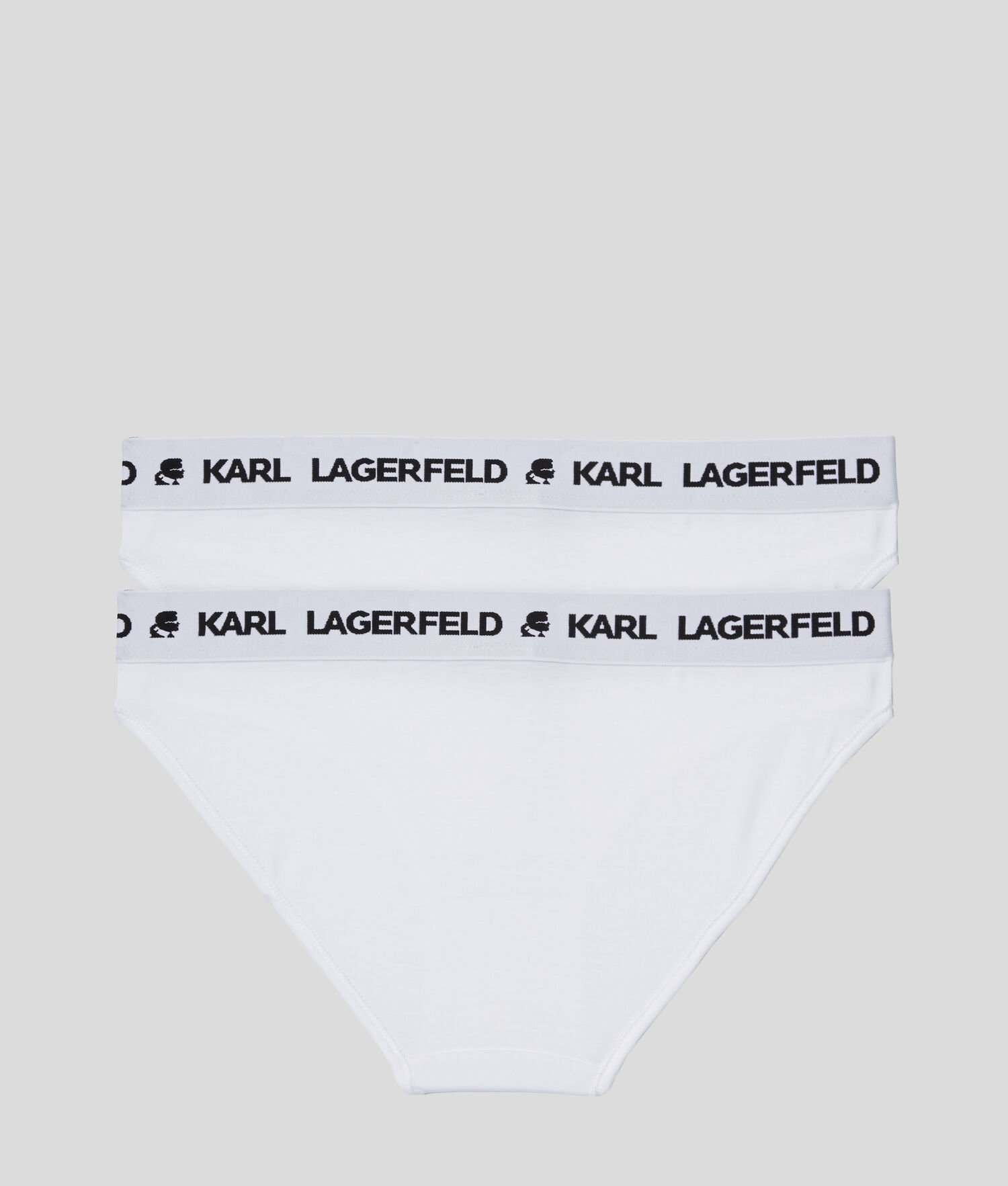 White Women's Karl Lagerfeld Logo Briefs - 2 Pack Underwear | AE761XIDV