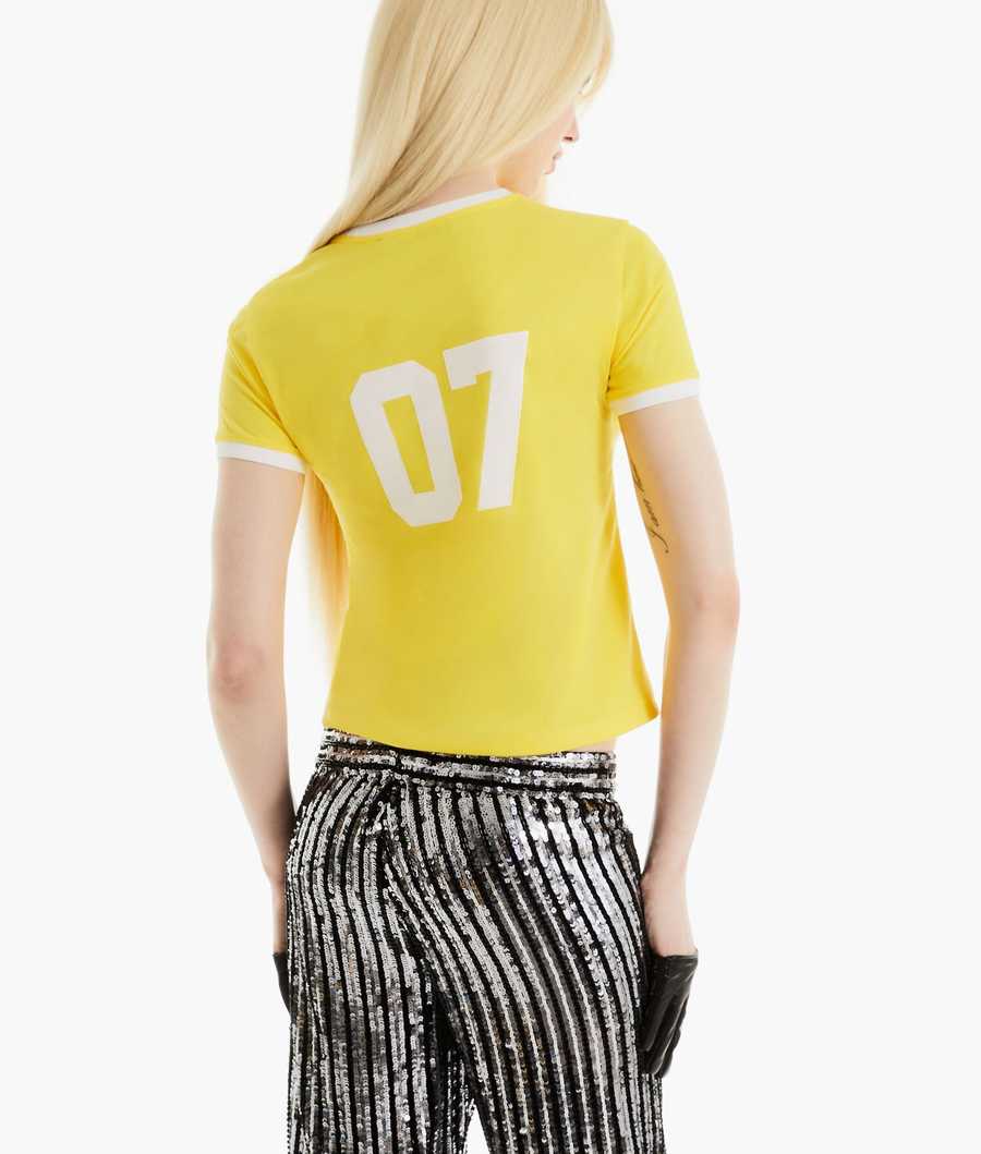 Yellow Women's Karl Lagerfeld Karl Lagerfeld X Alled-martinez Team Karl T-Shirts | AE314STGF